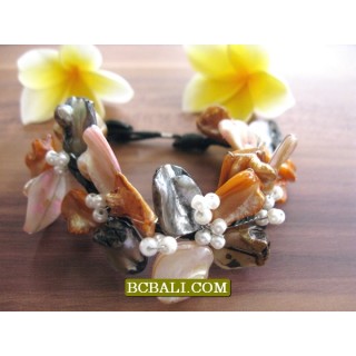 Charm Beads Shells Bracelets Flowers Package